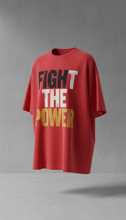 Rebel Red oversized slogan t-shirt