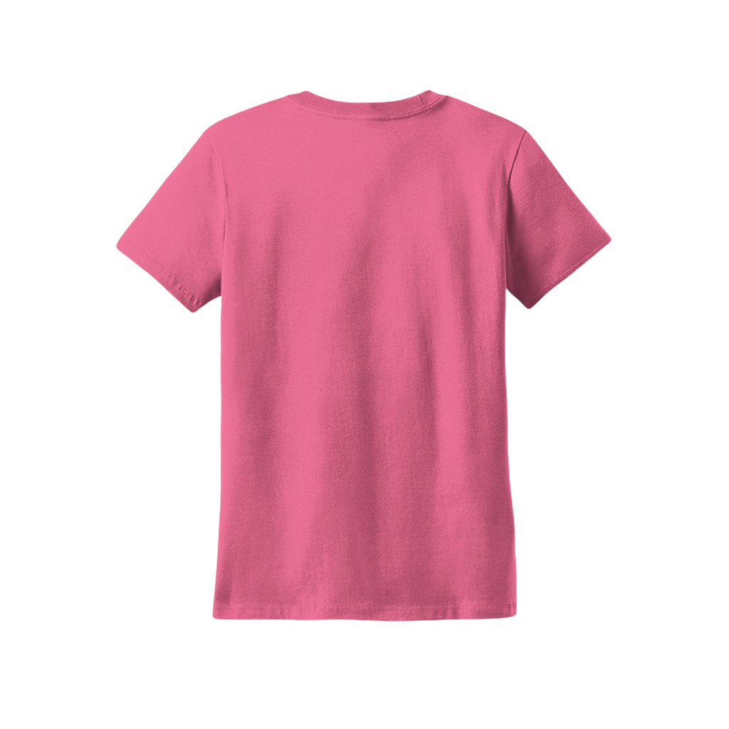 A plain black short-sleeve crewneck t-shirt shown from the back, centered on a solid white background.