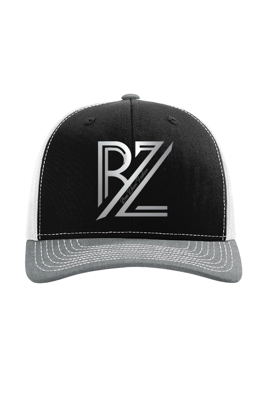 Black and gray cap with 'BZ' logo on a white background
