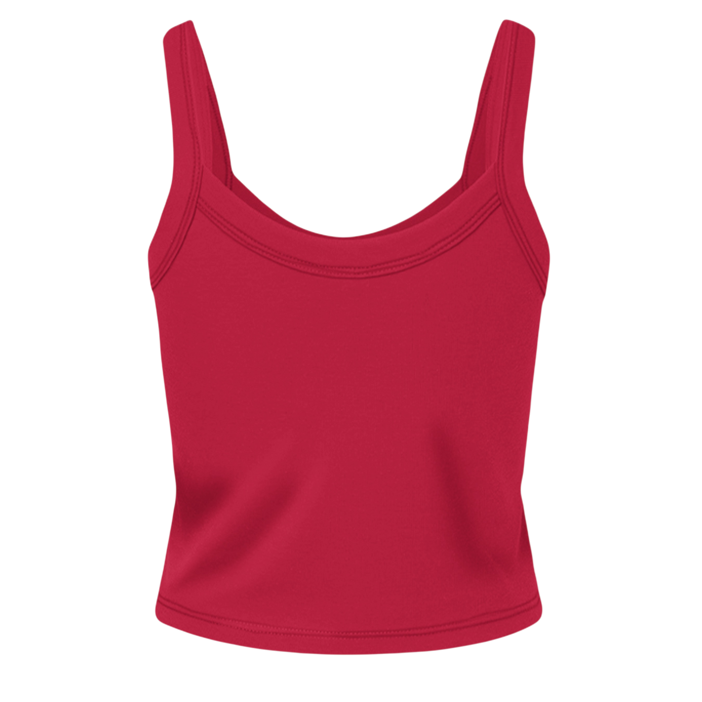 Red tank top on a white background