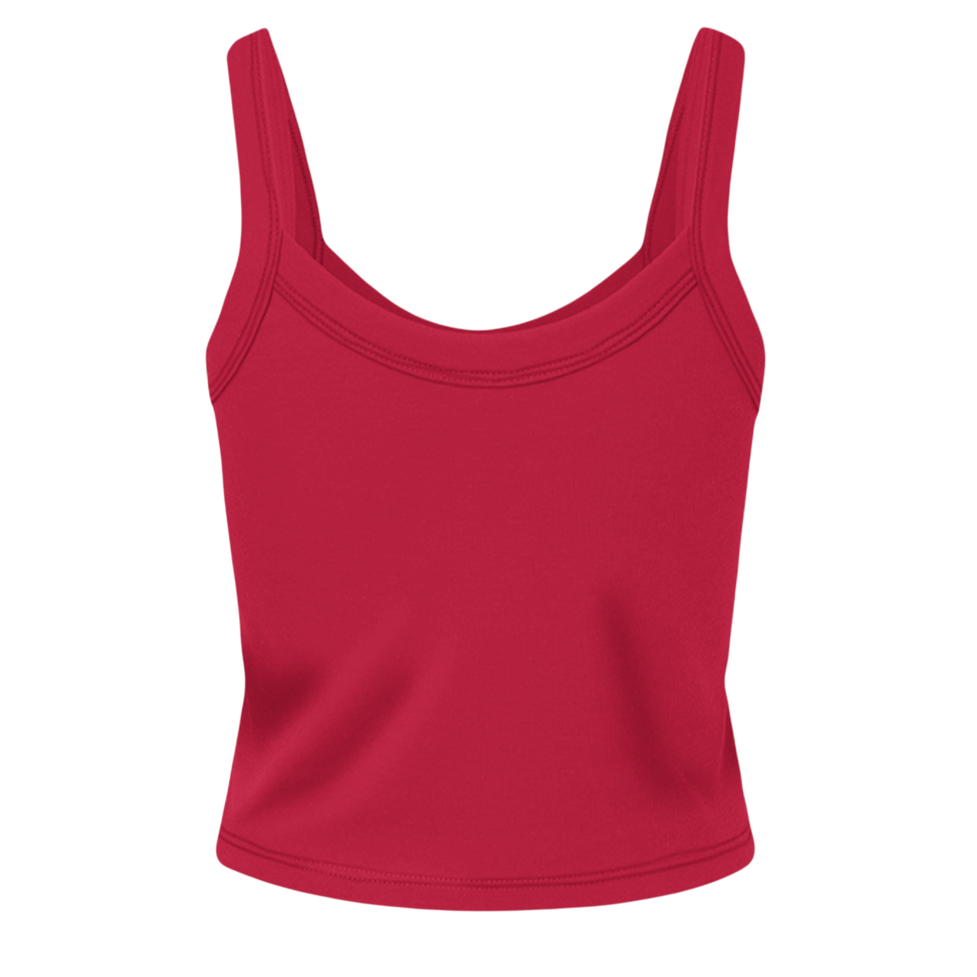 Red tank top on a white background