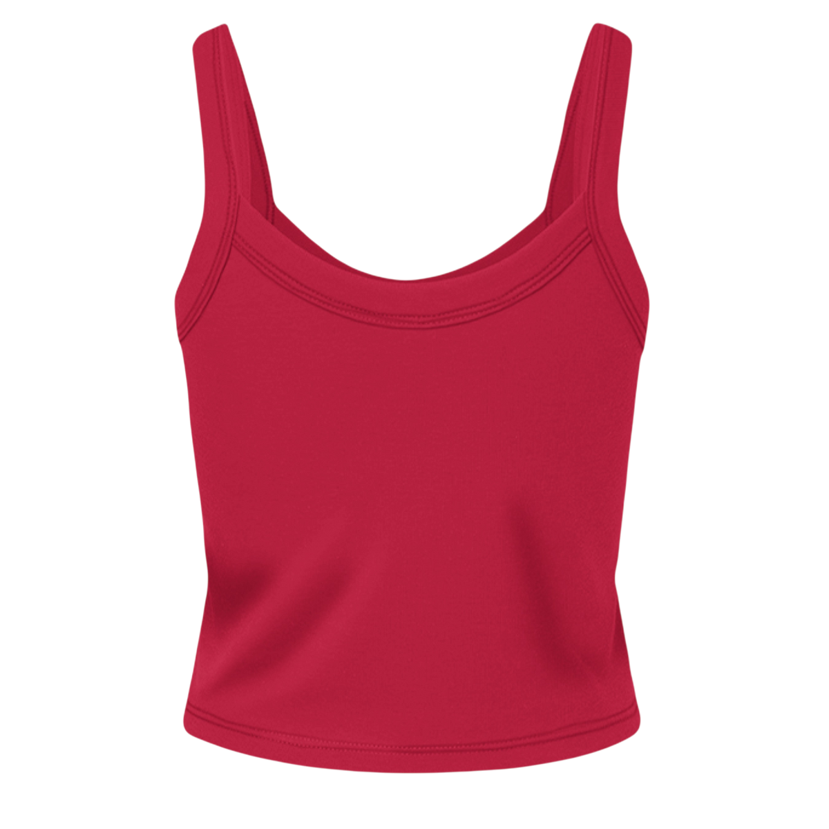 Red tank top on a white background