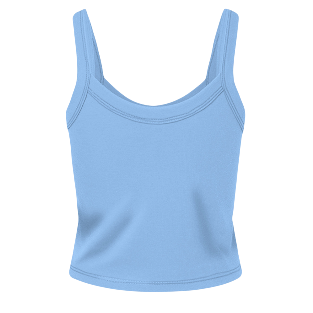 Light blue tank top on a white background