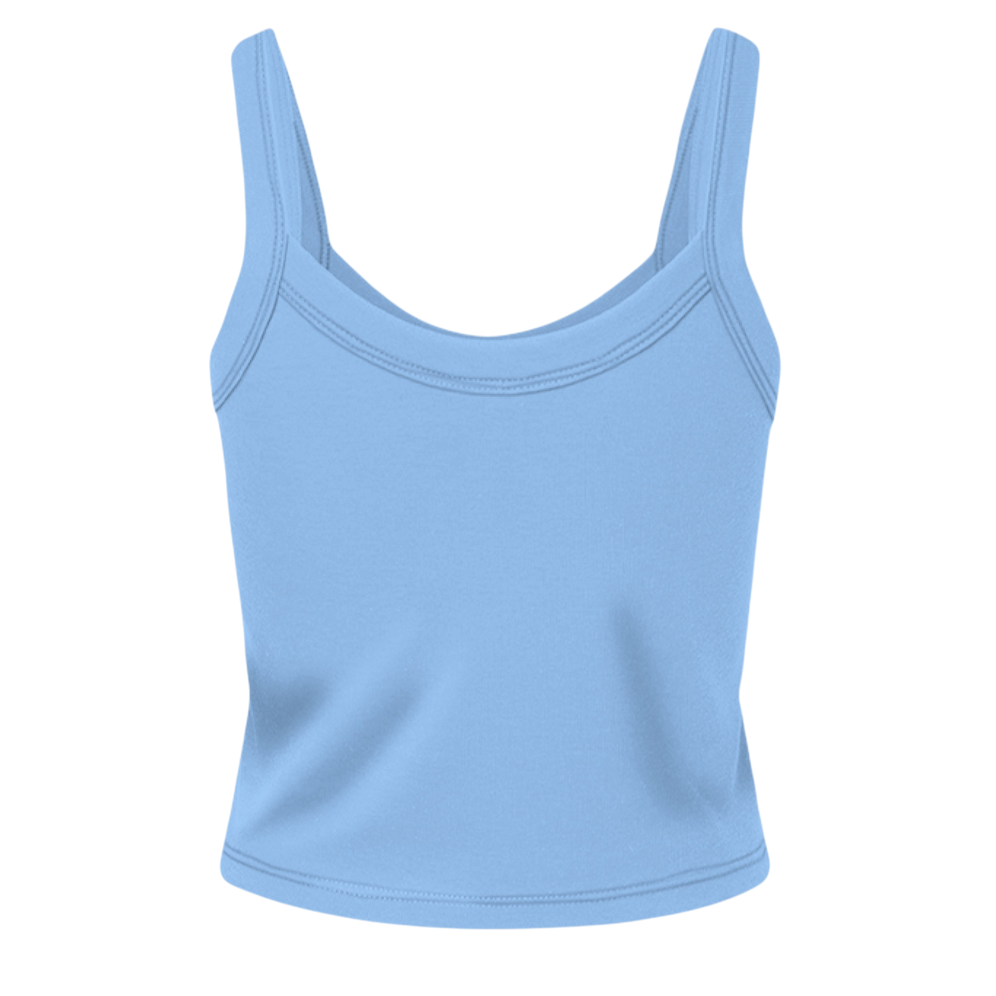 Light blue tank top on a white background