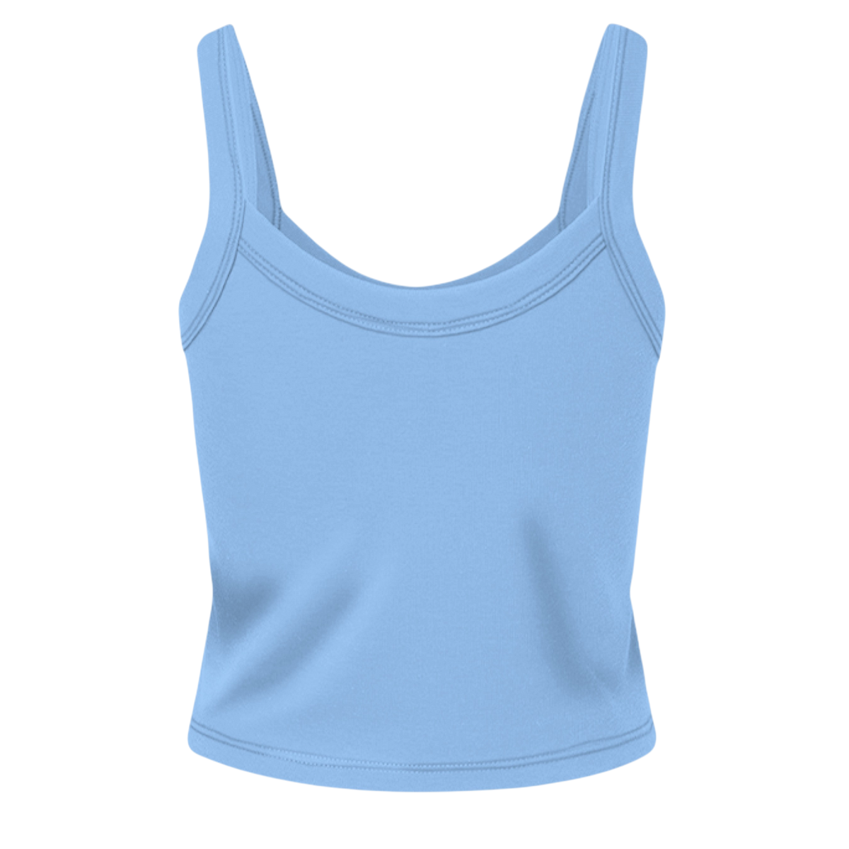 Light blue tank top on a white background