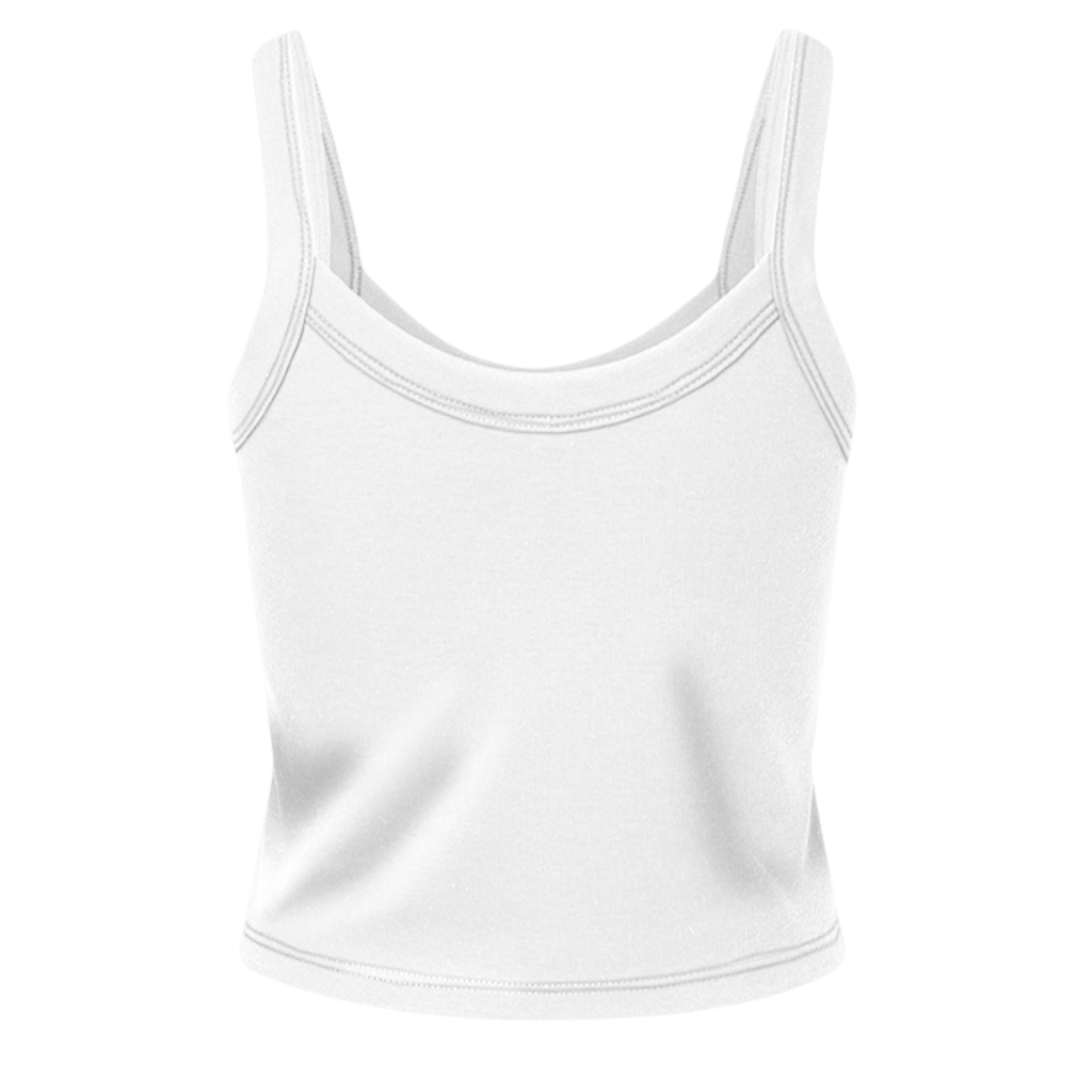 White tank top on a white background