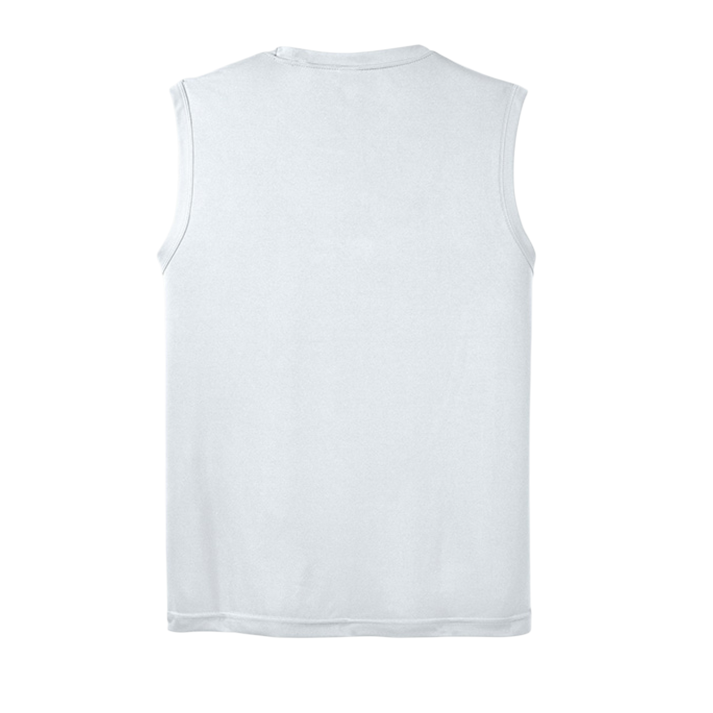 White sleeveless shirt on a white background