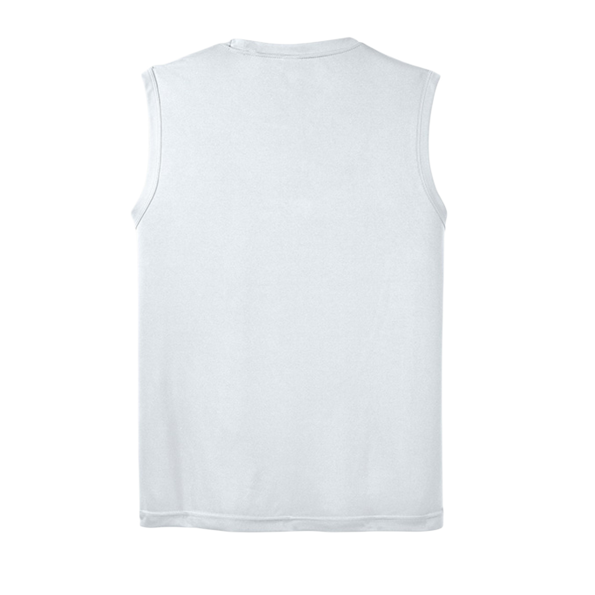 White sleeveless shirt on a white background