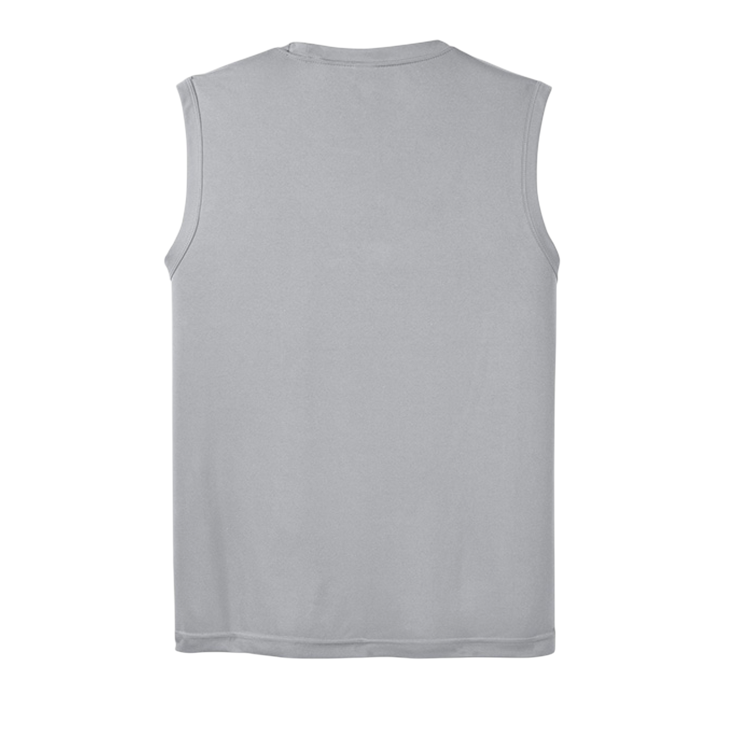 Gray sleeveless shirt on a white background