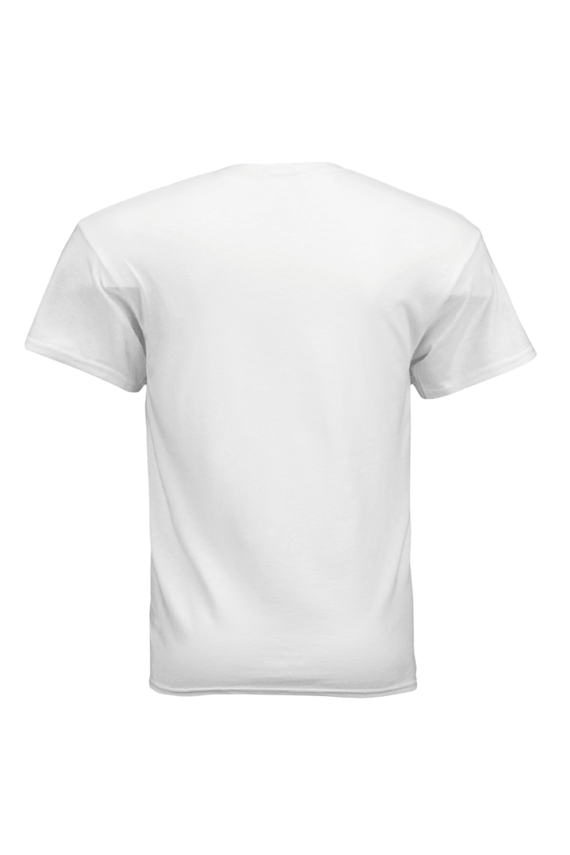 White t-shirt on a transparent background
