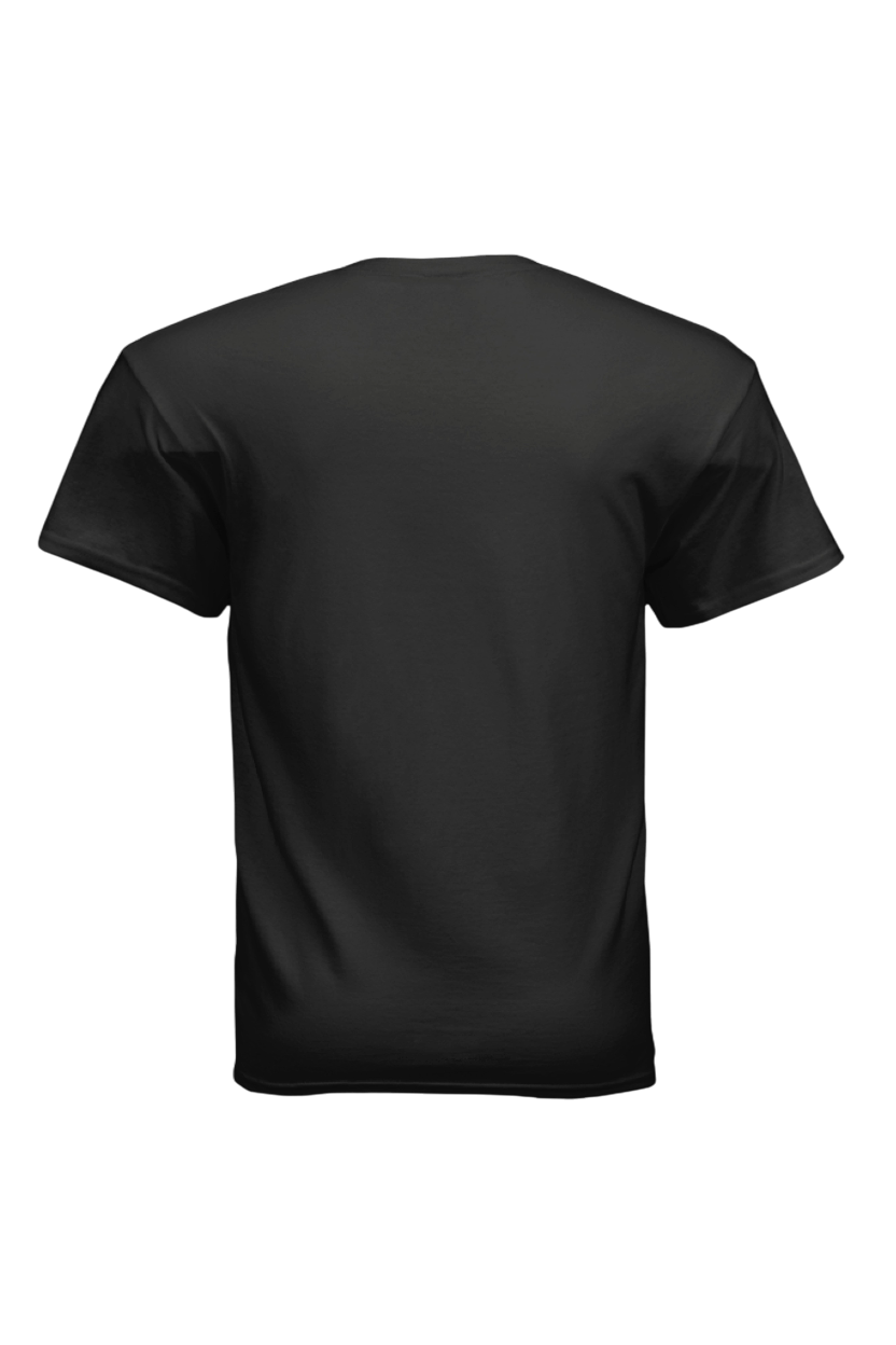 Black t-shirt on a transparent background