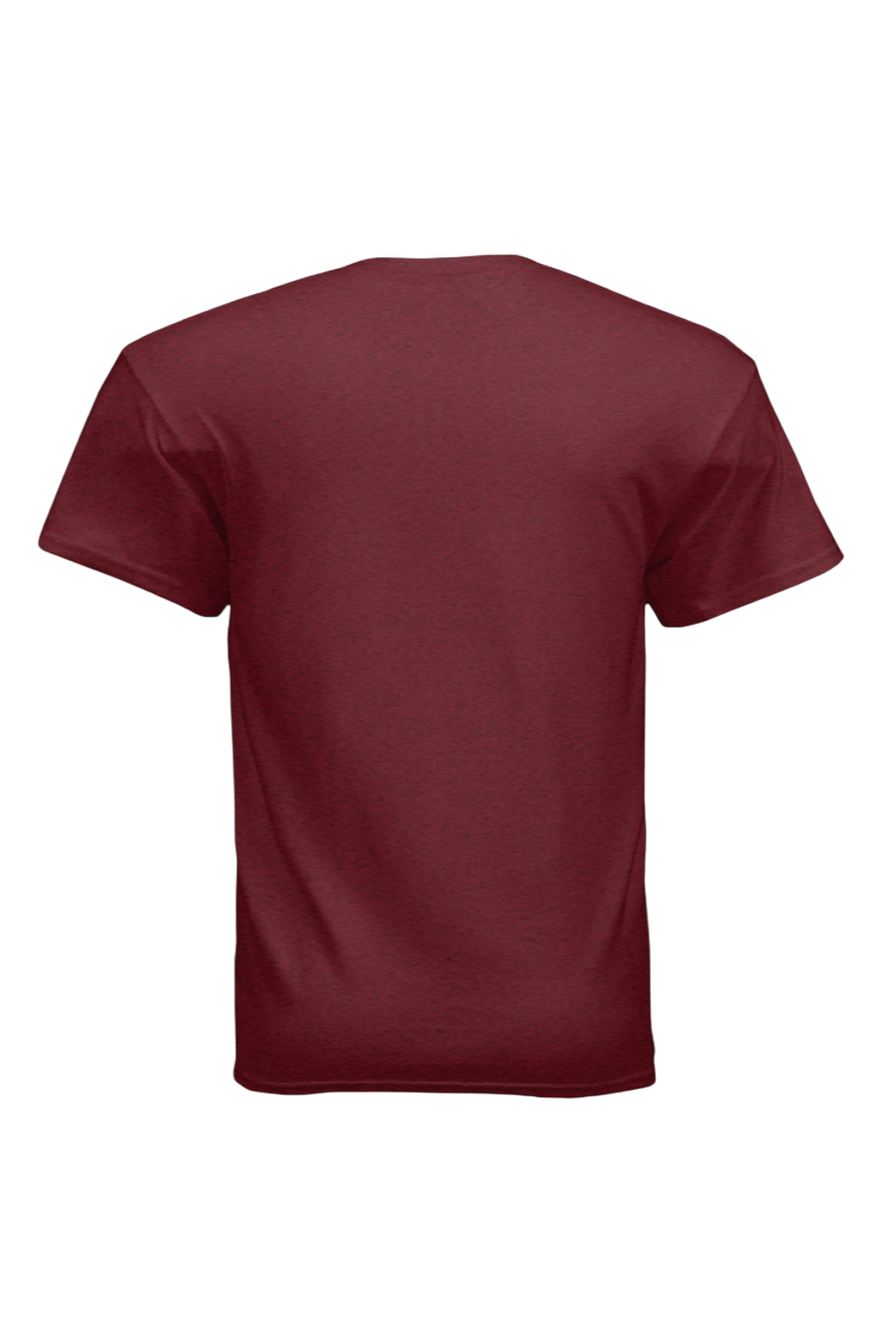 Maroon t-shirt on a transparent background
