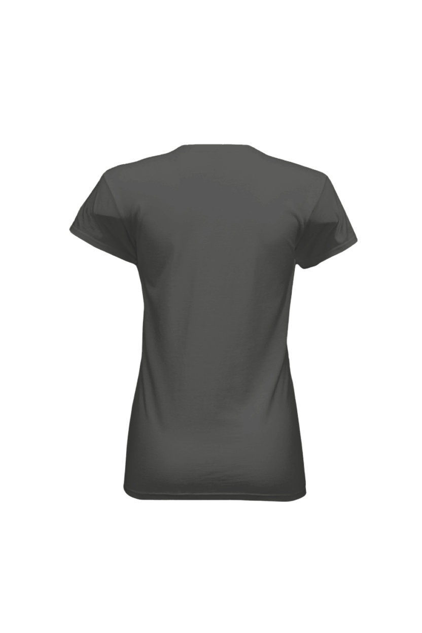 Dark gray t-shirt on a white background