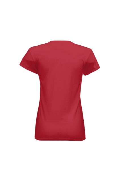 Red t-shirt with decorative elements on a transparent background
