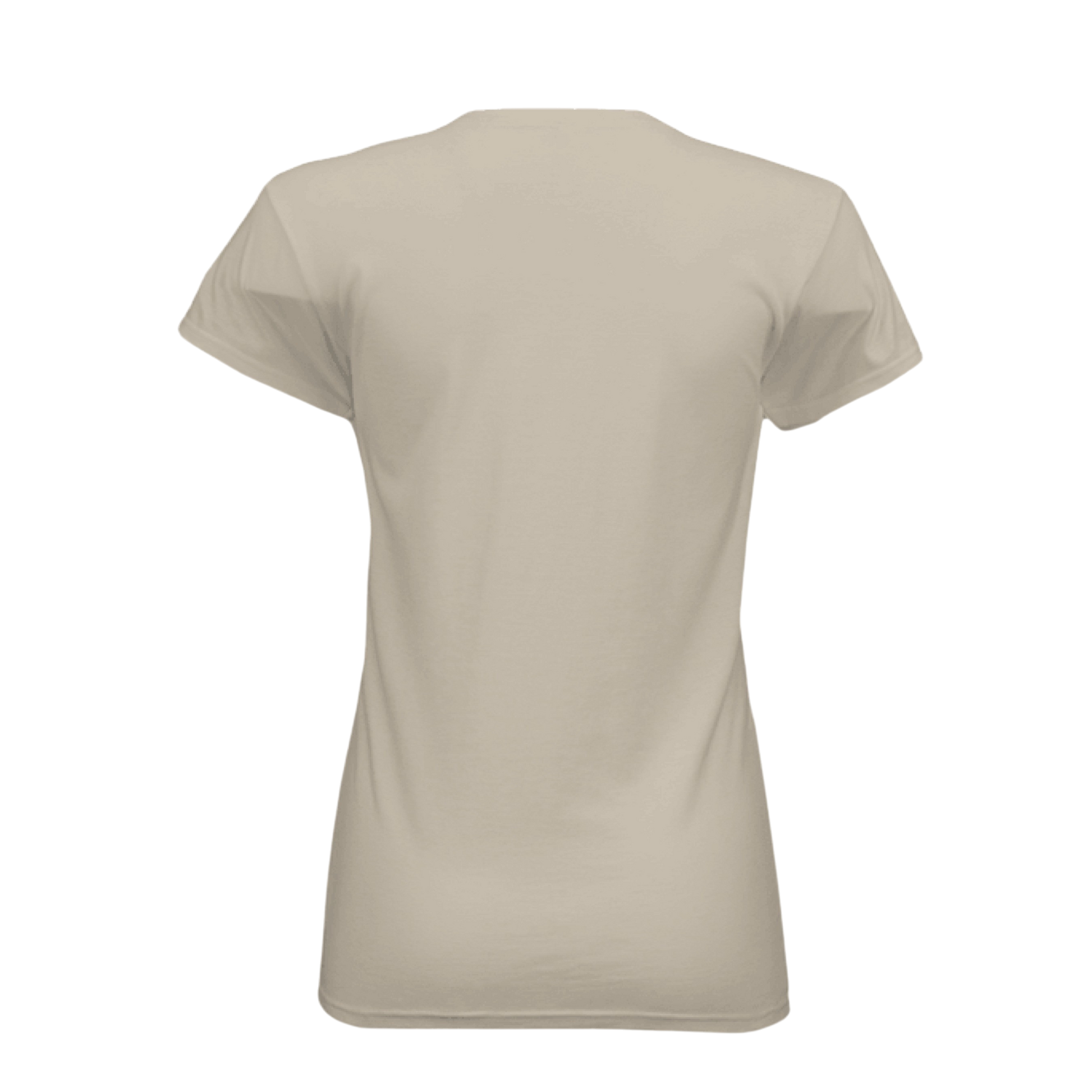 Beige t-shirt on a white background