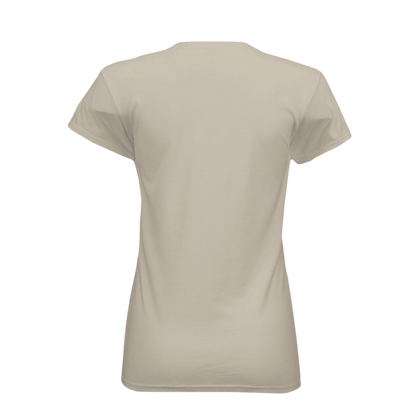 Beige t-shirt on a white background