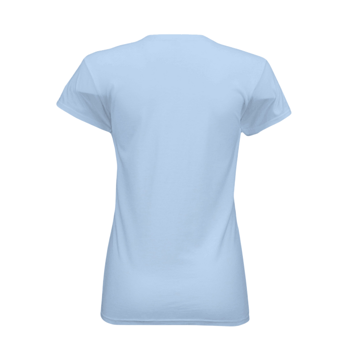 Light blue t-shirt on a white background
