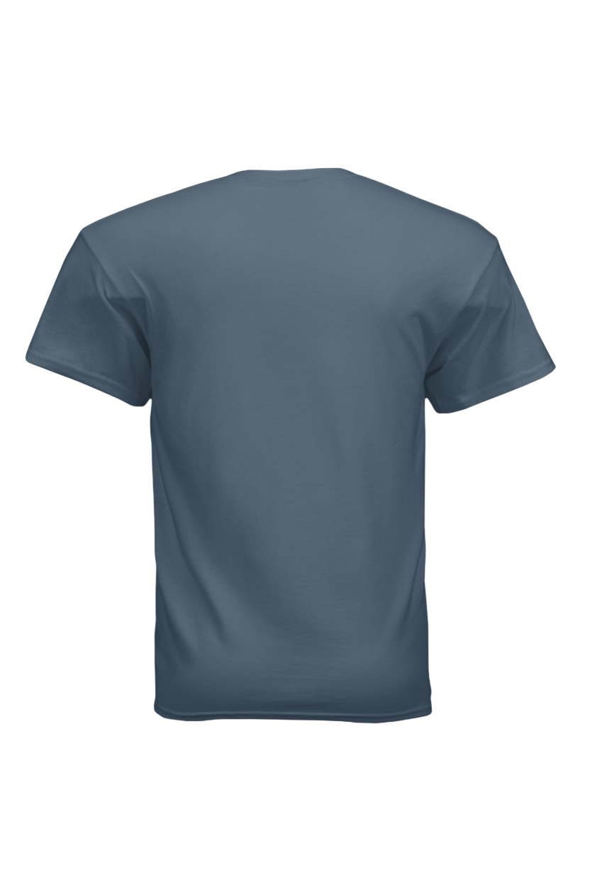 Plain blue t-shirt on a white background