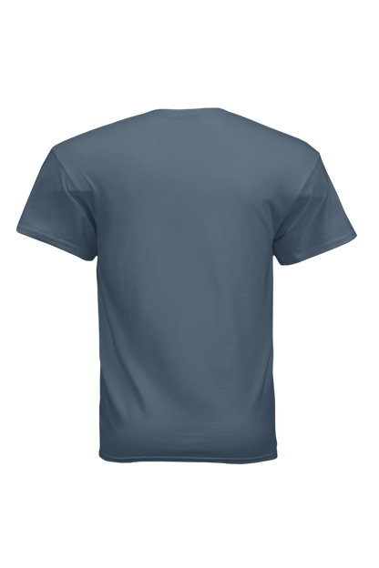 Plain blue t-shirt on a white background