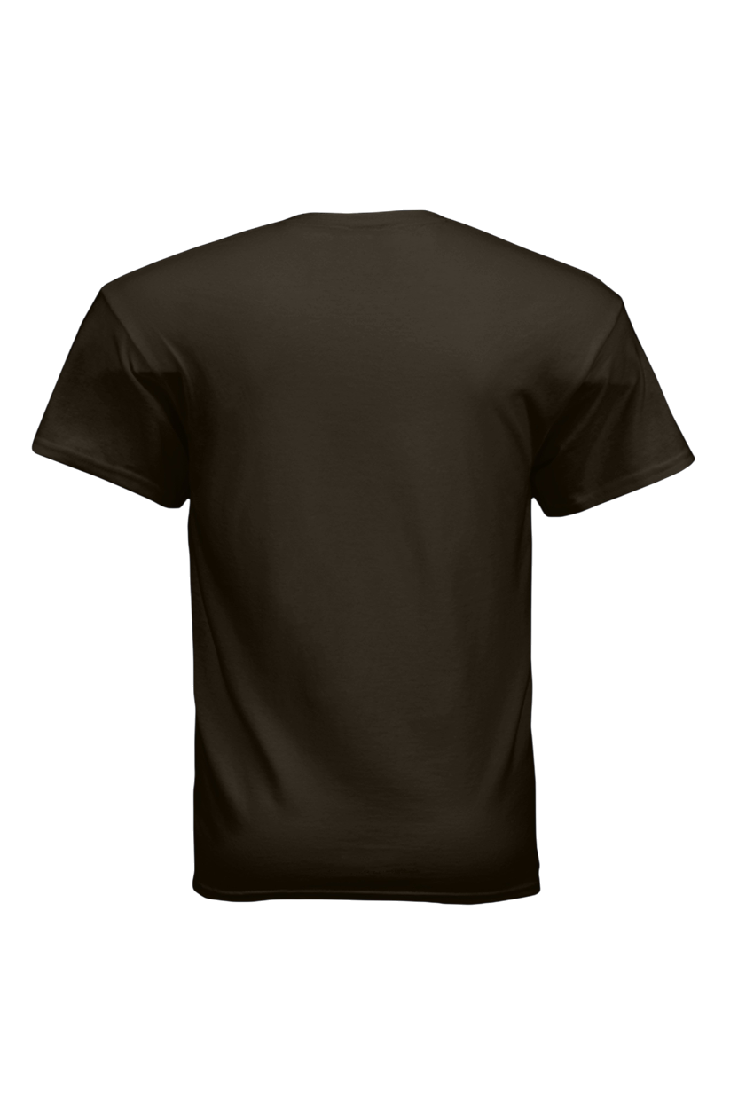 Black t-shirt on a white background