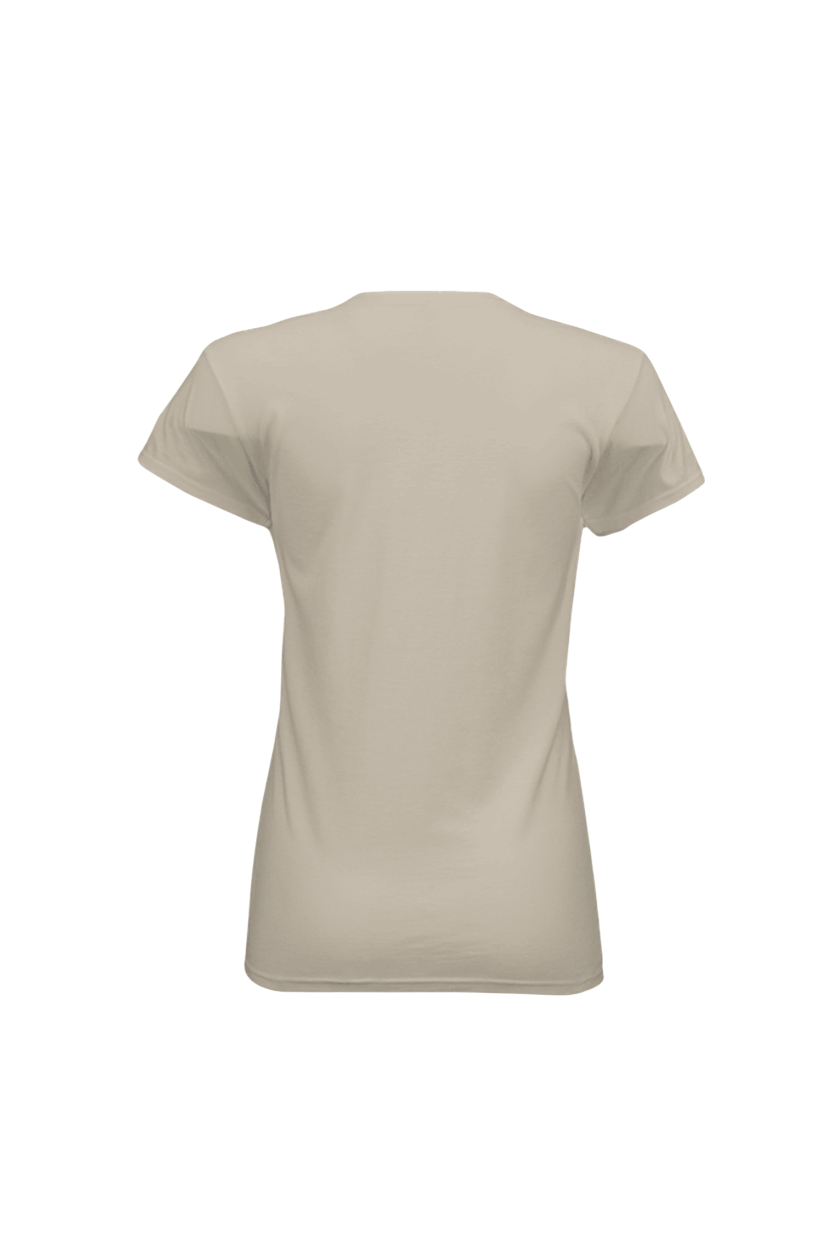 Beige t-shirt on a white background