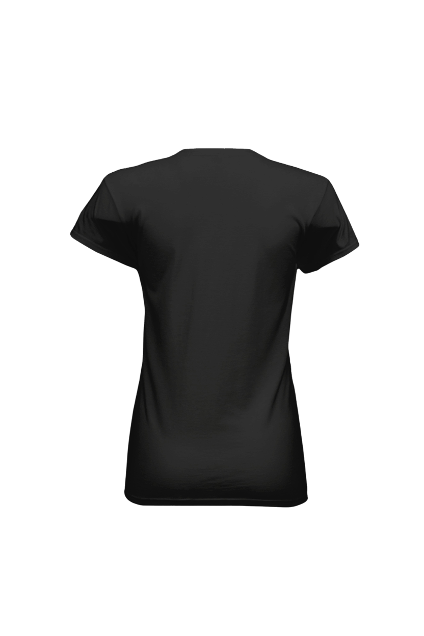 Black t-shirt on a white background