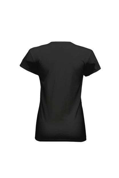 Black t-shirt on a white background