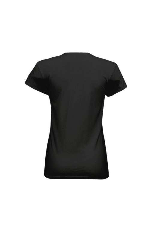 Black t-shirt on a white background