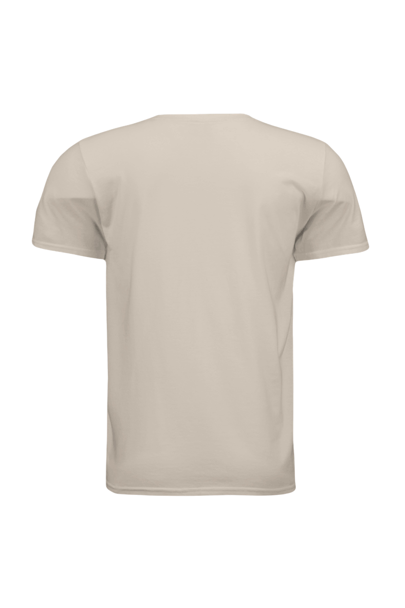 Beige t-shirt on a white background