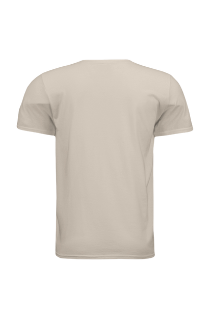 Beige t-shirt on a white background