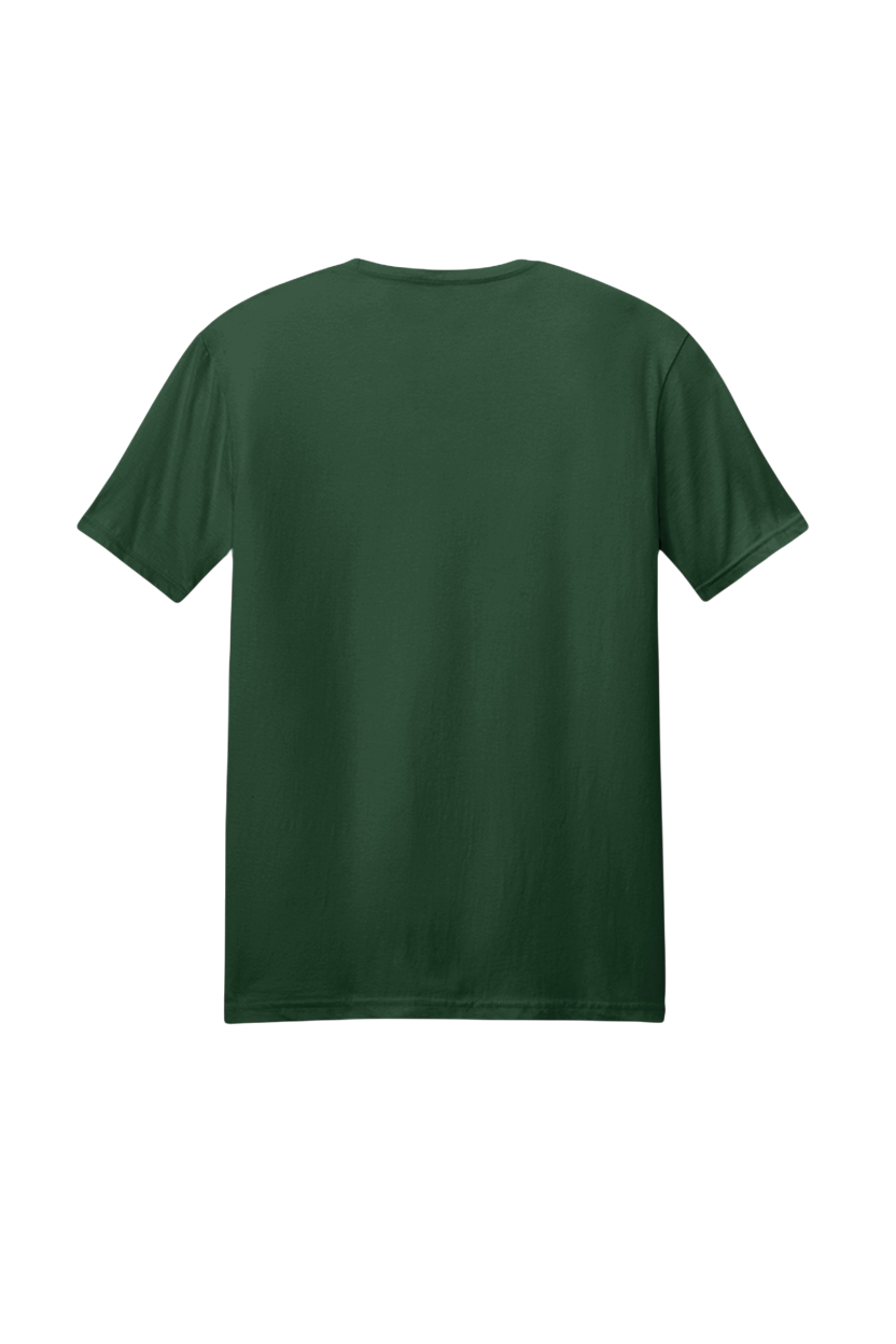 Green t-shirt on a white background