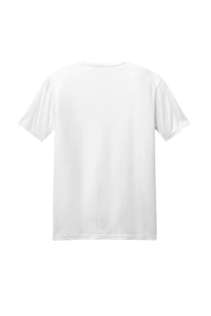 Plain white t-shirt on a light gray background