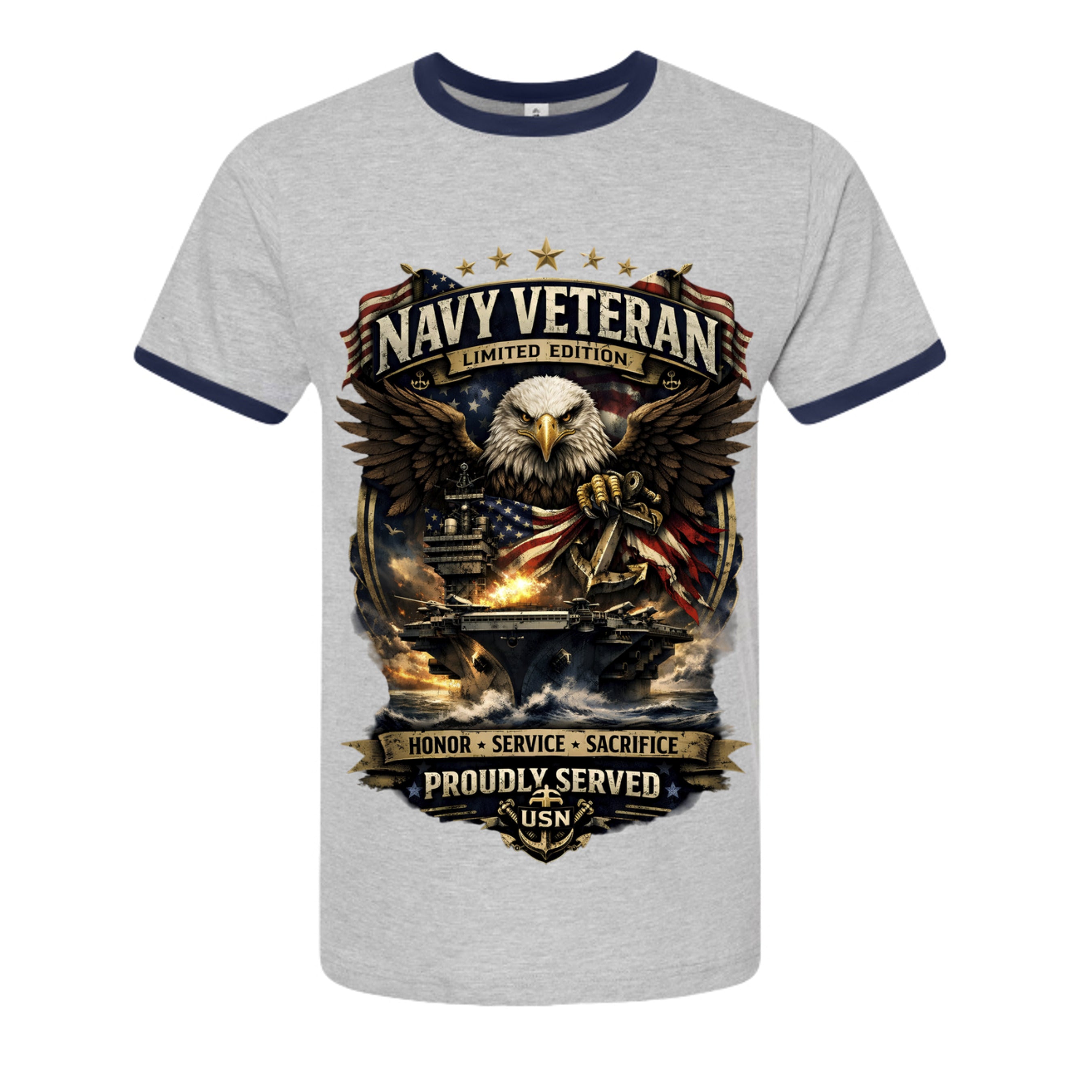 Heather Grey/ Navy - 246 - FRONT