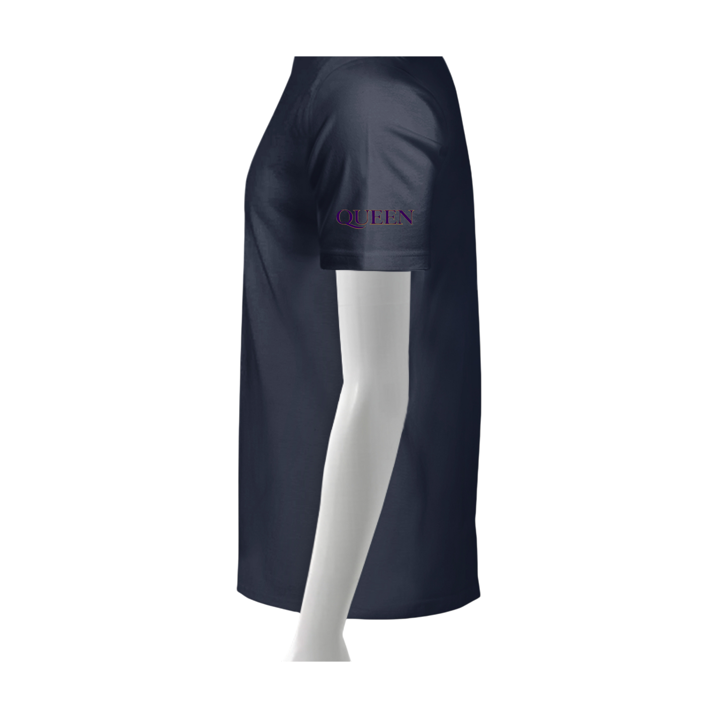 Navy blue skirt with a logo on a white background