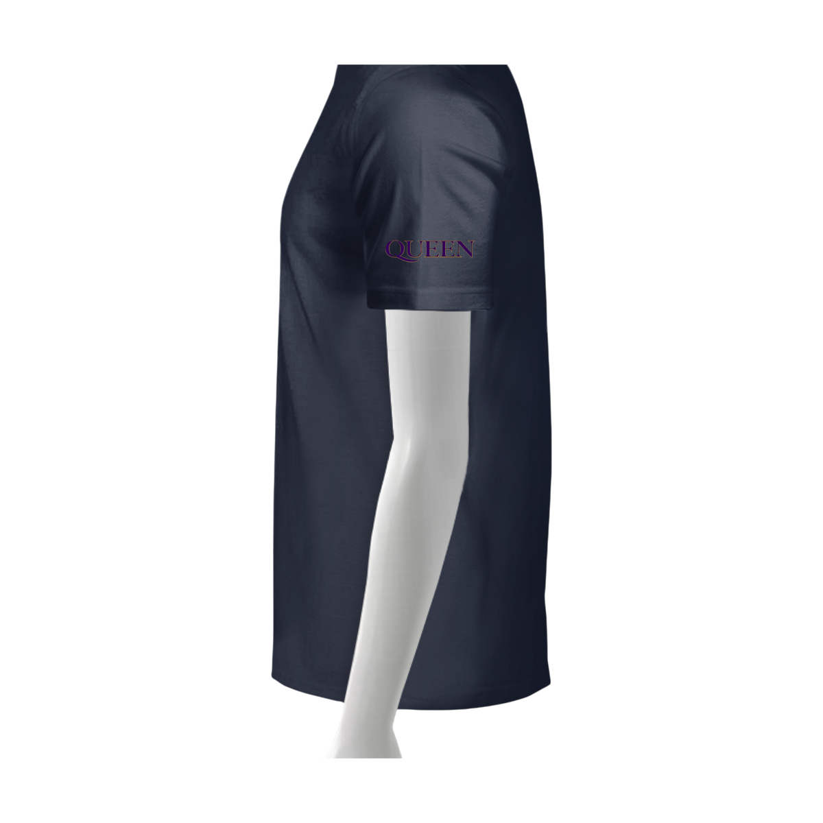 Navy blue skirt with a logo on a white background