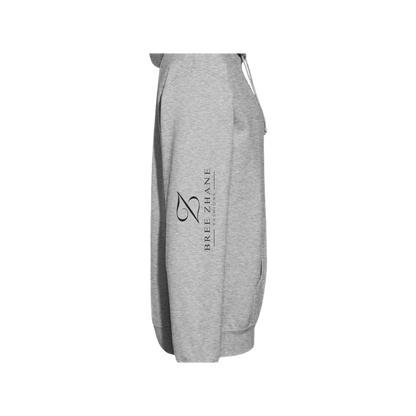 Gray hoodie with 'The New Wave' text on leather outline