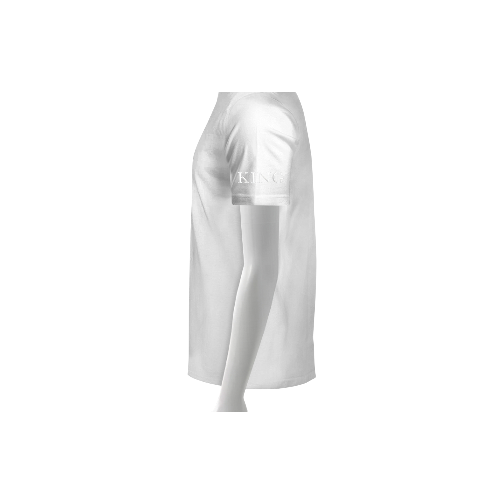White skirt with a brand logo on a white background